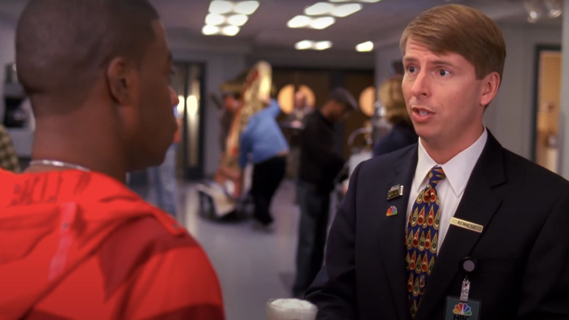 Tracy and Kenneth attend a church in a restaurant basement (Image via Peacock)